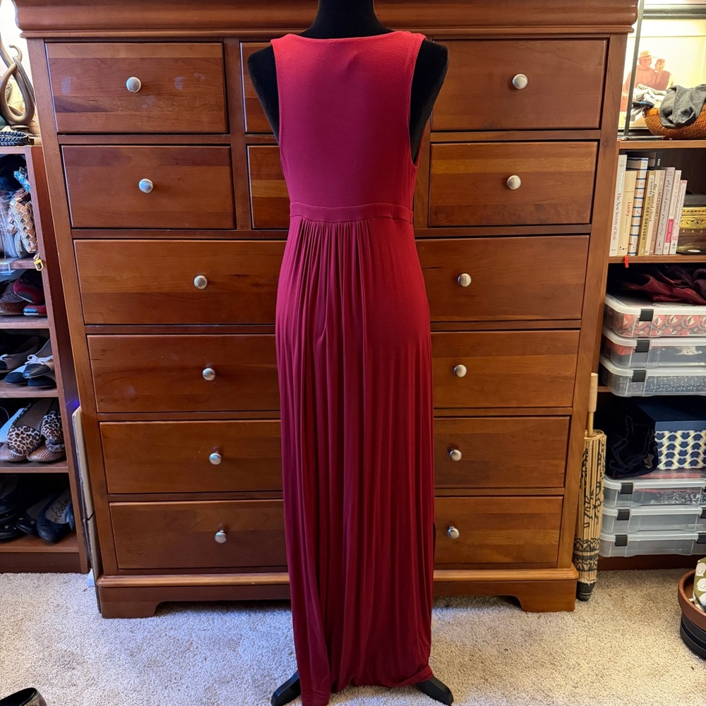 Matty M Deep Red Maxi Dress - Picture 3 of 5